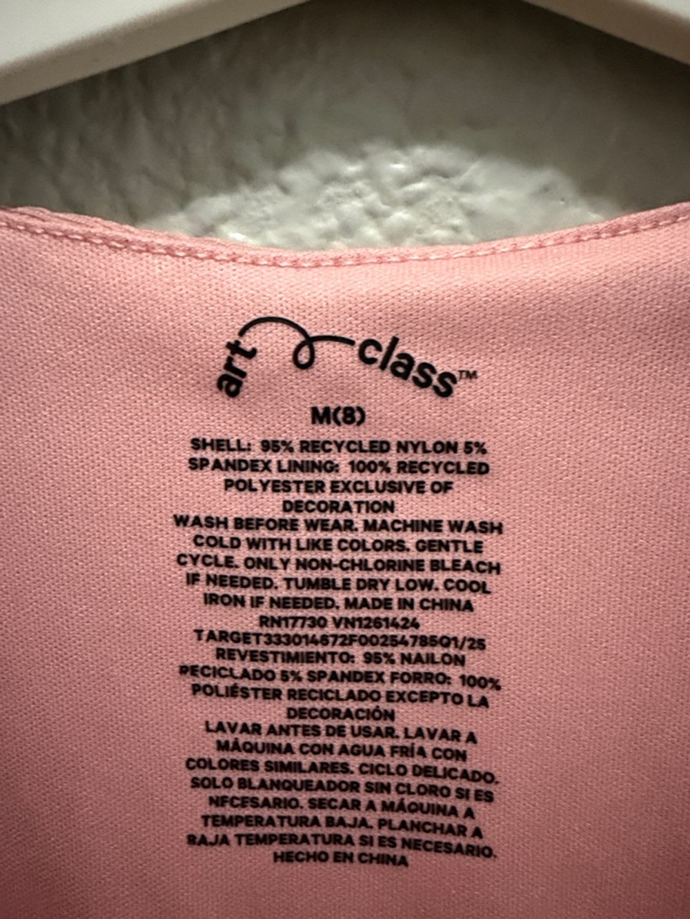 art class Pink Smocked Square-Neck Top with Front Bows size Medium 8 - Picture 2 of 5